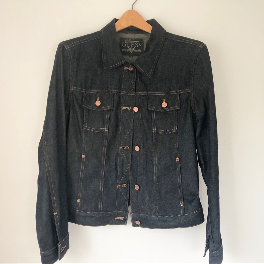 Guess dark wash denim jean jacket